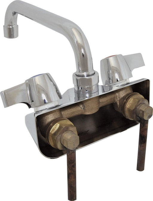 BK Resources BKF-W2-10-G 4" O.C.WorkForce shallow splash mount Faucet With 10" Swing Spout
