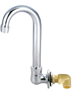 BK Resources BKF-WMB-3G-G Faucet, Splash Mount Spout Base, 3" Gooseneck Swivel Spout