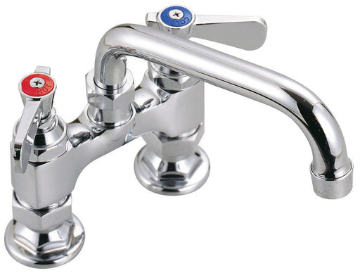 BK Resources BKF4HD-18-G 4" O.C. Optiflow Deck Mount Faucet,with 18" Double-Jointed Swing Spout