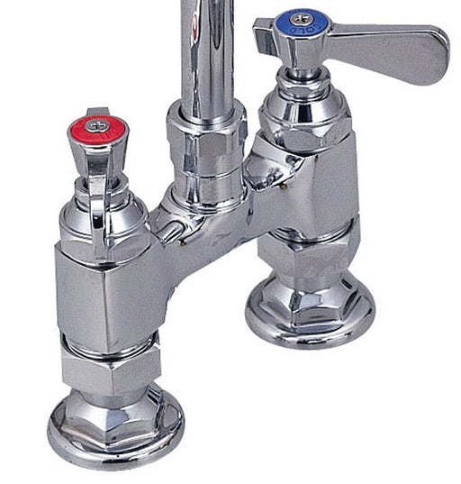 BK Resources BKF4HD-XX-G Optiflow Heavy Duty Faucet, Body Only W/Out Spout, 4" O.C. Deck Mount