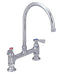 BK Resources BKF8HD-5G-G Optiflow Heavy Duty Faucet, 5" Gooseneck Spout, 8" O.C. Deck Mount