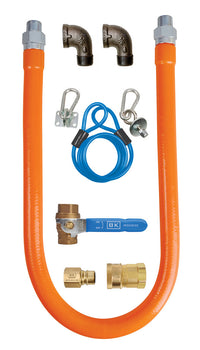 BK Resources BKG-GHC-10024-SCK3 1" X 24" Gas Hose Connector Kit #3
