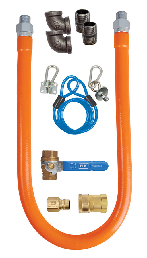 BK Resources BKG-GHC-10024-SCK9 1" X 24" Gas Hose Connector Kit #9