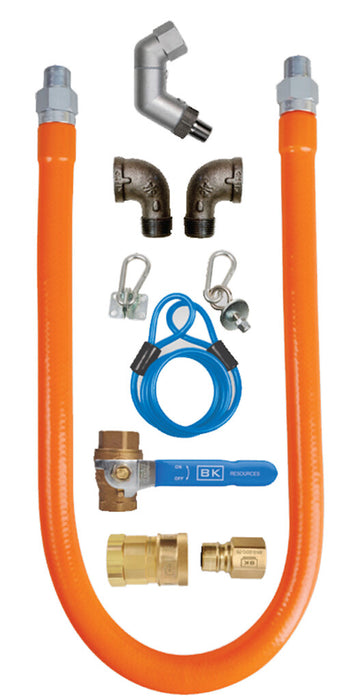BK Resources BKG-GHC-10060-SW3 1" X 60" Gas Hose Connector and Swivel-Pro Kit