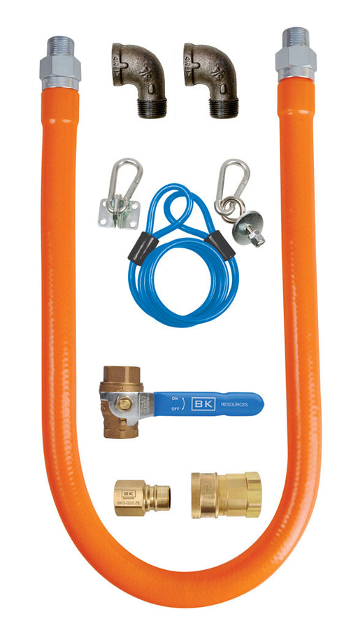 BK Resources BKG-GHC-7560-SCK3 3/4" X 60" Gas Hose Connector Kit #3