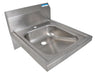 BK Resources BKHS-ADA-D-1 ADA Stainless Steel Hand Sink 1 Hole 14”x16”x5”