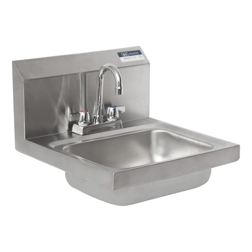 BK Resources BKHS-D-1410-P-G Stainless Steel Hand Sink w/ Faucet 2Holes 1-7/8"DR 13-3/4"Wx10"Dx5"