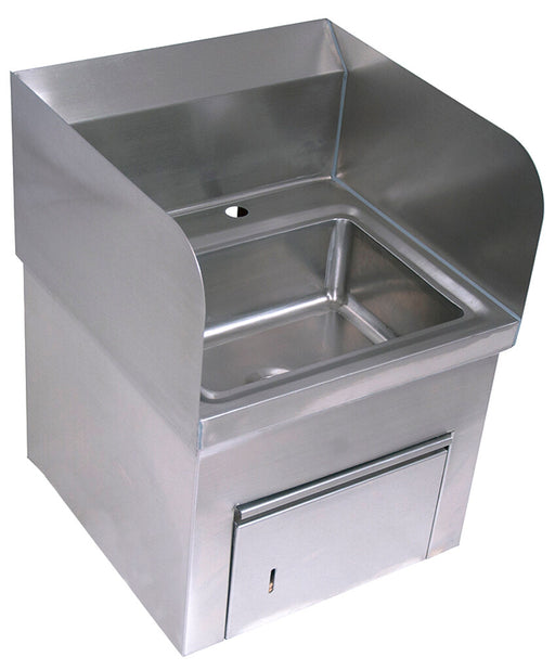 BK Resources BKHS-D-1410-SKTS Stainless Steel Hand Sink With Skirt, 2 Holes 13-3/4"x10"D