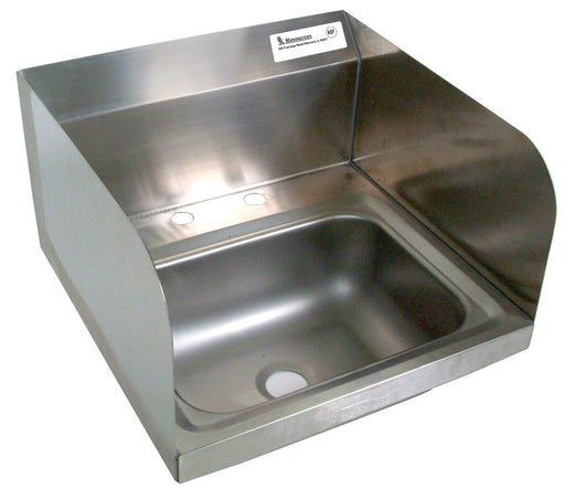 BK Resources BKHS-D-1410-SS Stainless Steel Hank Sink w/ Side Splashes 2 Holes 1-7/8" DR 