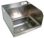 BK Resources BKHS-D-1410-SS Stainless Steel Hank Sink w/ Side Splashes 2 Holes 1-7/8" DR 