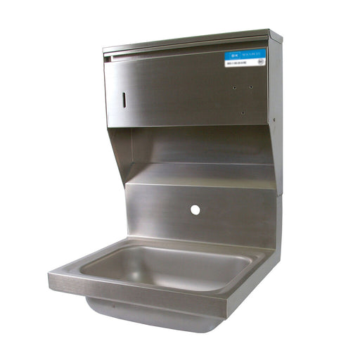 BK Resources BKHS-W-1410-1-4D-TD Stainless Steel Hand Sink w/ Towel & Soap Dispenser, 1 Hole