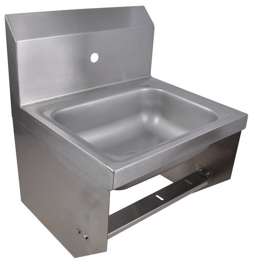 BK Resources BKHS-W-1410-1-BKK Stainless Steel Hand Sink w/ Knee Valve Brackets, 1 Hole 14”x10”x5”
