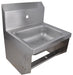 BK Resources BKHS-W-1410-1-BKK Stainless Steel Hand Sink w/ Knee Valve Brackets, 1 Hole 14”x10”x5”