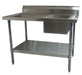 BK Resources BKMPT-3048G-R Stainless Steel Prep Table with Marine Edge 48" x 30" with Sink Right Side
