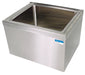 BK Resources BKMS-1620-12 Stainless Mop Sink W/Floor Mount, Includes Basket Drain DIM 16X20X12D