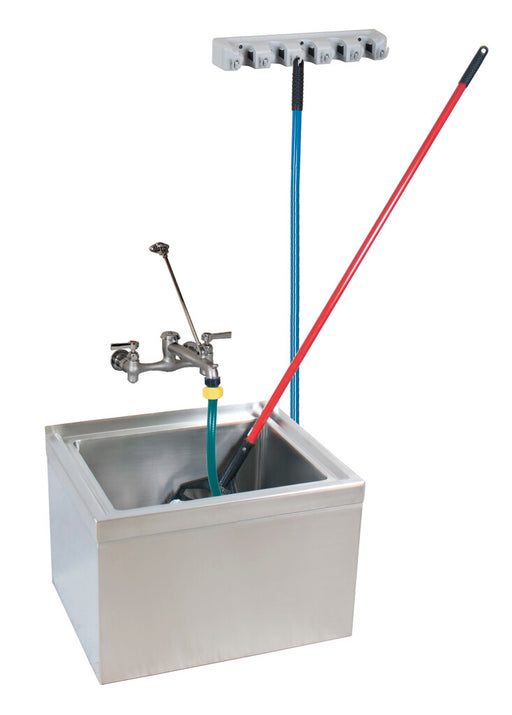 BK Resources BKMS2-1620-6-KIT 
Stainless Steel Mop Sink Kit with Floor Mount 6X20X6D