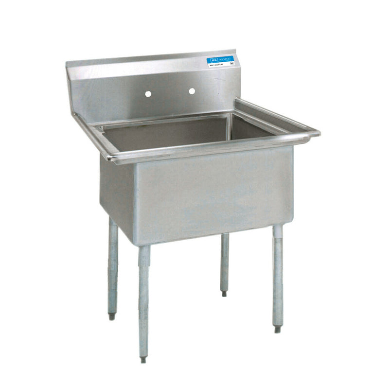 BK Resources BKS-1-15-14 Stainless Steel 1 Compartment Sink w/ 15X15X14D Bowl