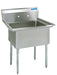BK Resources BKS-1-1620-12 Stainless Steel 1 Compartment Sink w/ 16X20X12D Bowl
