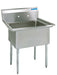 BK Resources BKS-1-1824-14 Stainless Steel 1 Compartment Sink w/ 18X24X14D Bowl