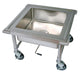 BK Resources BKS-1-SK-20-8-ME Stainless Mobile Soak Sink with Marine Edge 20X20X8D & Corner Bumpers