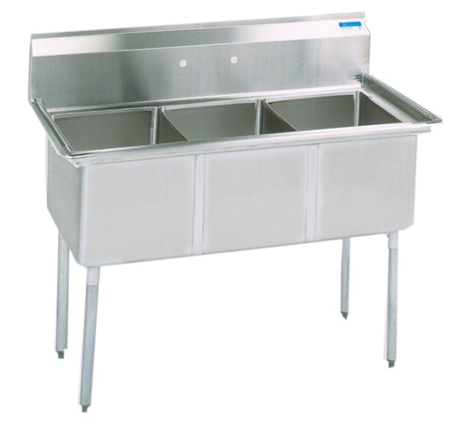 BK Resources BKS-3-15-14 Stainless Steel 3 Compartment Sink w/ 15X15X14D Bowls