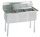 BK Resources BKS-3-24-14 Stainless Steel 3 Compartment Sink w/ 24X24X14D Bowls