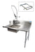BK Resources BKSDT-26-R-SS-P2-G 26" Right Side Soiled Dish Table With Pre-Rinse Bundle Stainless Steel