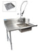 BK Resources BKSDT-72-L-SS-P3-G 72" Left Side Soiled Dish Table Pre-Rinse Bundle Stainless Steel