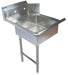 BK Resources BKSDT-72-L-SS 72" Left Side Soiled Dish Table Pre-Rinse Bundle Stainless Steel