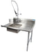 BK Resources BKSDT-72-R-SS-P-G 72" Right Side Soiled Dish Table Pre-Rinse Bundle Stainless Steel