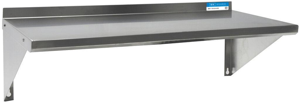 BK Resources BKWS-1236 12" X 36" Stainless Steel T-304 18 Ga Wall Shelf