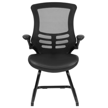 Black Mesh/Leather Side Chair