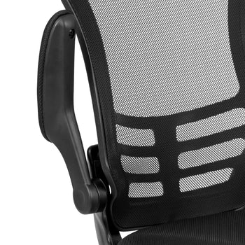 Black Mesh Sled Side Chair