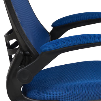 Blue Mesh Mid-Back Desk Chair
