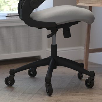 Gray Chair with Roller Wheels