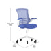 Blue Chair with Roller Wheels