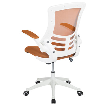 Tan Mesh Mid-Back Desk Chair