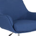 Blue Fabric Mid-Back Chair