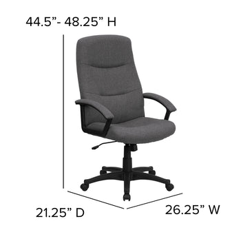 Gray High Back Fabric Chair