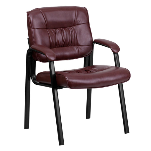 Burgundy Leather Side Chair