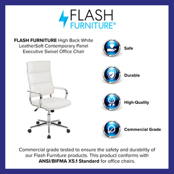 White LeatherSoft Office Chair