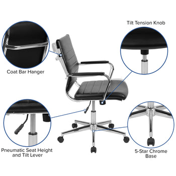 Black LeatherSoft Office Chair