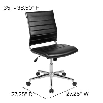 Black LeatherSoft Office Chair