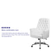 White Mid-Back Leather Chair