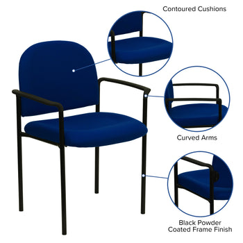 Navy Fabric Stack Chair