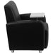 Black Leather Tablet Chair