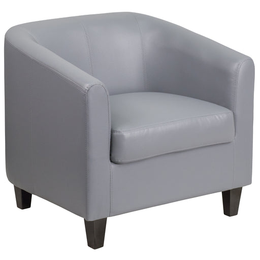 Gray Leather Guest Chair