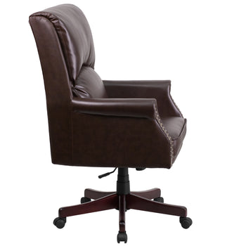 Brown High Back Leather Chair