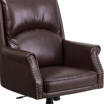 Brown High Back Leather Chair