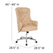 Beige Fabric High Back Chair